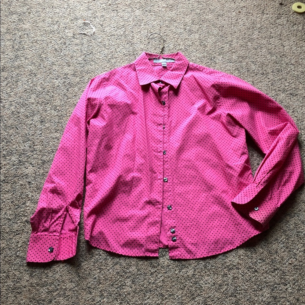 Foxcroft Pink Button Down Shirt